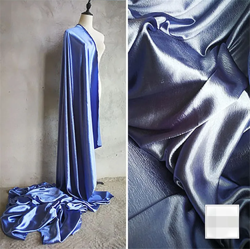 

50cm*148cm/piece Color link/blue series/evening home/dress fabric flowing/overflow color