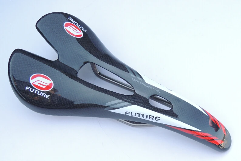 

Specials! free shipping professional futre carbon saddle +Round titanium rails  men women use  seat saddle top saddle