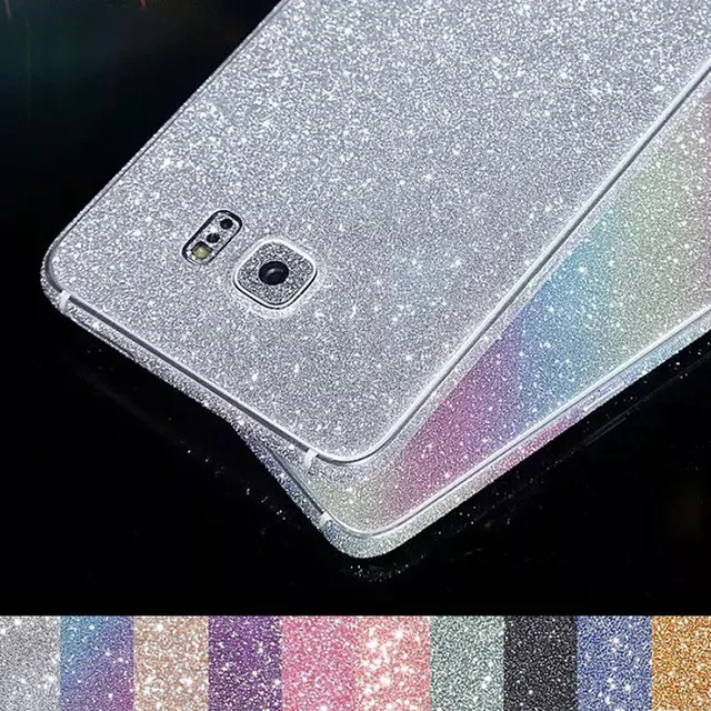 

Twinkling Colorful Protective Cover Stickers Full Body Glitter Bling Phone Stickers For Samsung S6 S6 Edge S6 Edge Plus