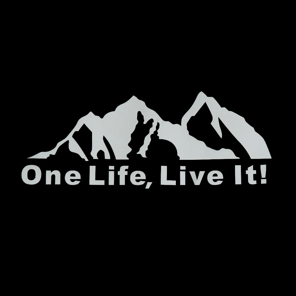 1 шт. ONE LIFE LIVE IT! Бездорожье горный силуэт автомобиля стикер окна виниловые наклейки для стайлинга автомобилей