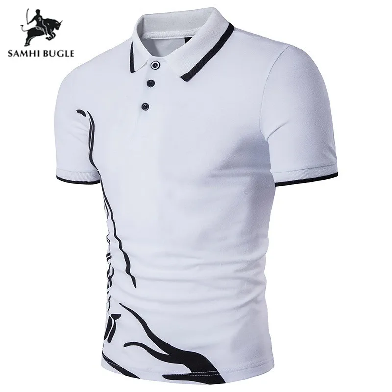 Aliexpress.com : Buy 2018 New European style Hem Printed Polo Shirt Men ...