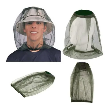 

Hot New Midge Mosquito Insect Hat Bug Mesh Head Net Face Protector Travel Camping Hedging Anti-mosquito Cap New LXY9 DE1717