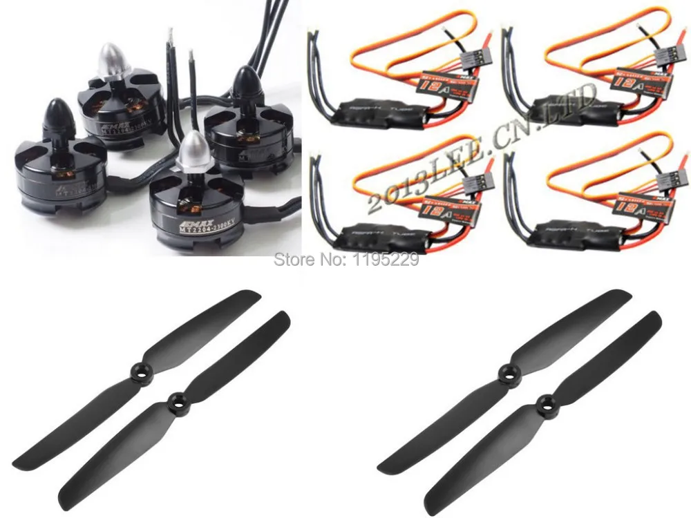 

EMAX MT 2204 2300KV brushless motor 2cw 2ccw+EMAX simonK 12A ESC +6030 propeller for QAV300 250