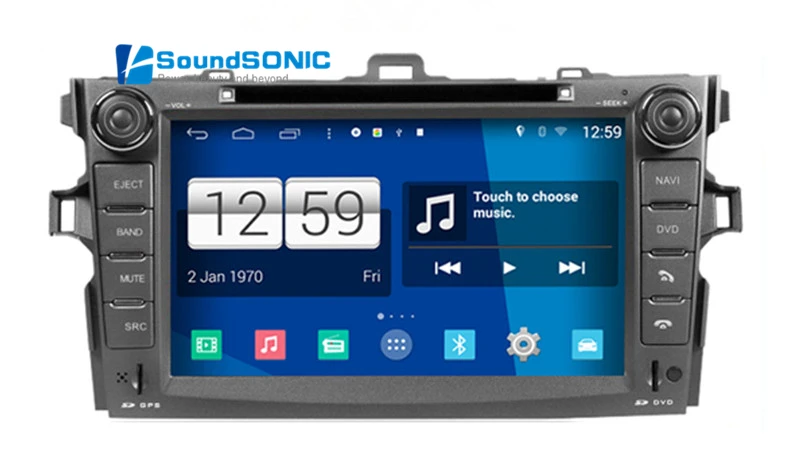 Android 4.4.4 For Toyota Corolla 2007 - 2012 Altis Car DVD GPS Navigation Navigator HeadUnit Android System Auto Radio Stereo