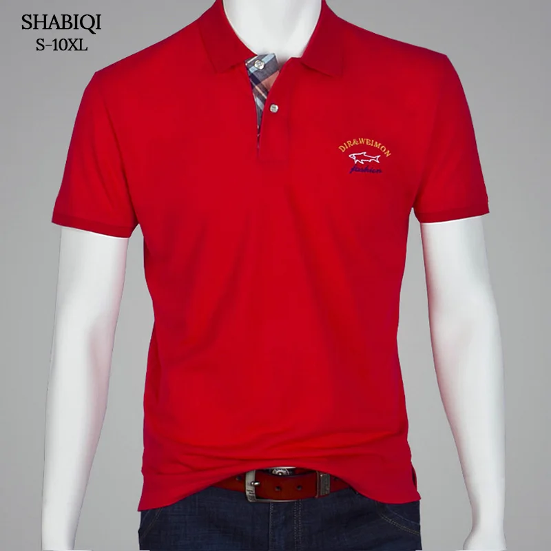 

SHABIQI Classic Brand Men shirt Men Polo Shirt Men Short Sleeve Polos Shirt T Designer Polo Shirt Plus Size 6XL 7XL 8XL 9XL 10XL
