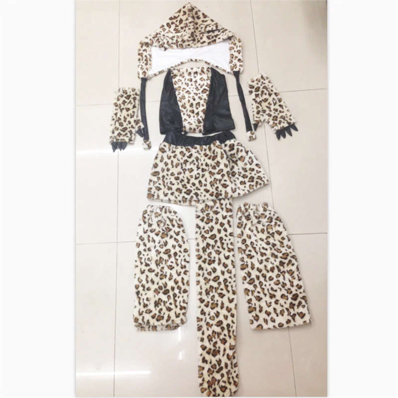 Новые сексуальные леопардовые плюшевые модели кошки костюм для девушки для хеллоуина женское платье косплей Униформа Клубная одежда вечерние женские костюмы с животными