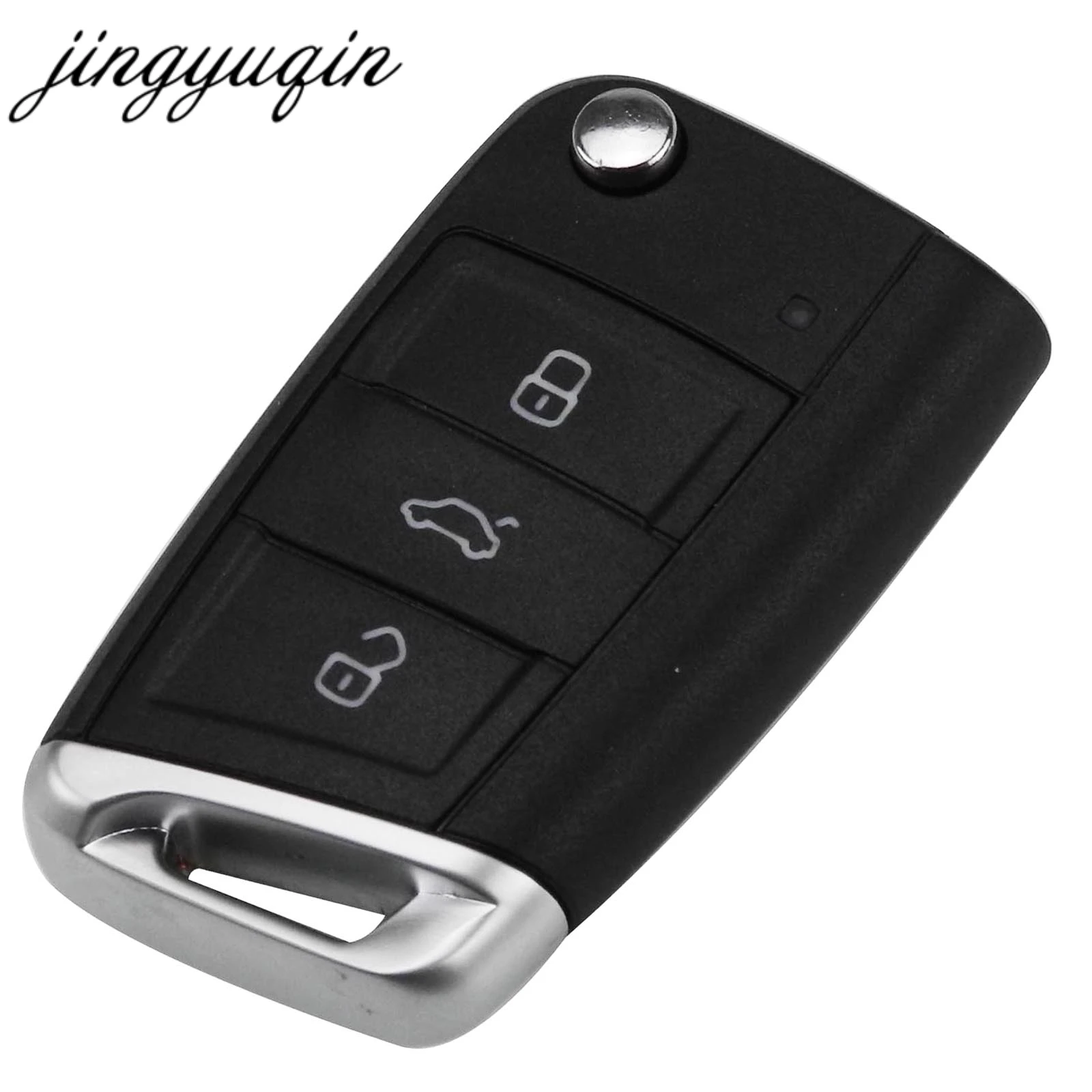 jingyuqin Flip Folding Key Fob Shell For VW Golf 7 GTI MK7 Skoda Octavia A7 Seat Remote Auto parts Keyless Case jingyuqin Flip Folding Key Fob Shell For VW Golf 7 GTI MK7 Skoda Octavia A7 Seat Remote Auto parts Keyless Case