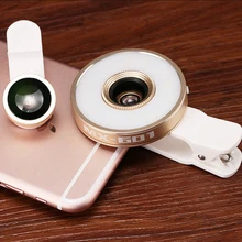 6in1 светодиодный фонарик рыбий глазные линзы Широкий формат макро телефон Камера объектив для Sony xperia z1 z3 compact m5 xa LG g2 g3 g4C g5