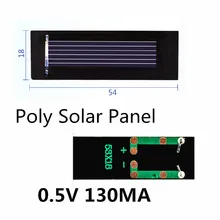 Poly Solar Panel 0.5V 130MA for DIY handmade fan cap