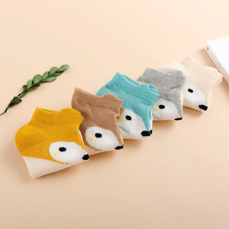 Г. Весенние хлопковые носки для мальчиков, 5 пар/лот, милые детские носки с рисунками животных для девочек, детские мягкие дышащие носки - Цвет: huli