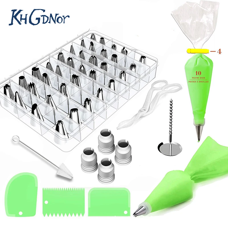 

KHGDNOR 62pcs Cake Baking Tools Cookie Dry Cookies Cookies Frosting Easy-to-use Stainless Steel Decorating S