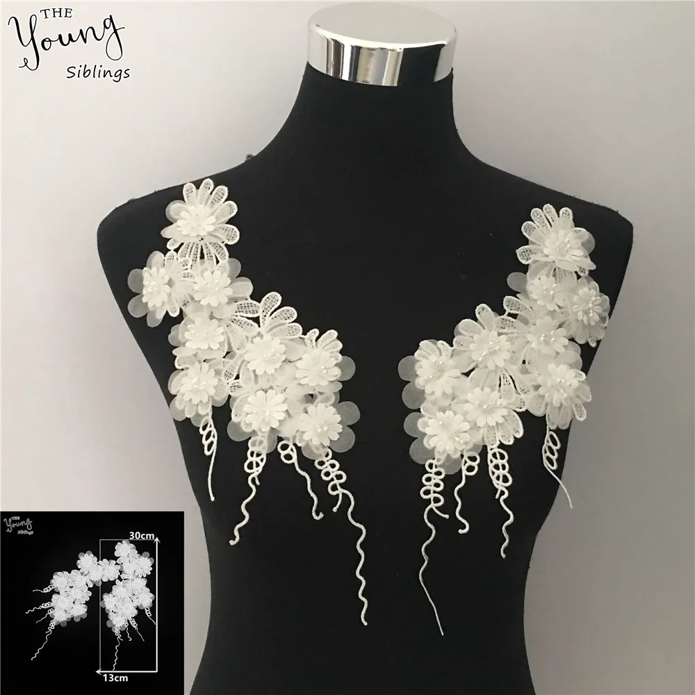 

High quality White Fabric Flower Lace Collar Sewing Craft Neckline Embroidery Applique Decoration DIY Accessories Scrapbooking