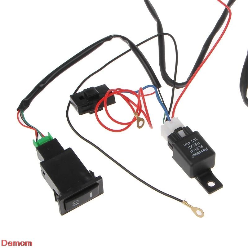 2021 Новый Универсальный 12V 40A Реле Жгут проводов с вкл/Off переключатель комплект