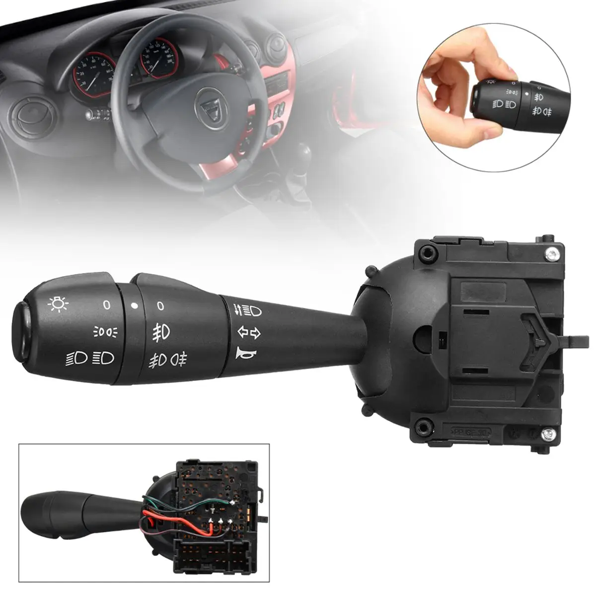 

1Pcs 8201167988 Steering Column Indicator Light Stalk Unit Headlamp Fog Lamp Switch For Dacia Logan Lodgy Sandero Dorker Renault
