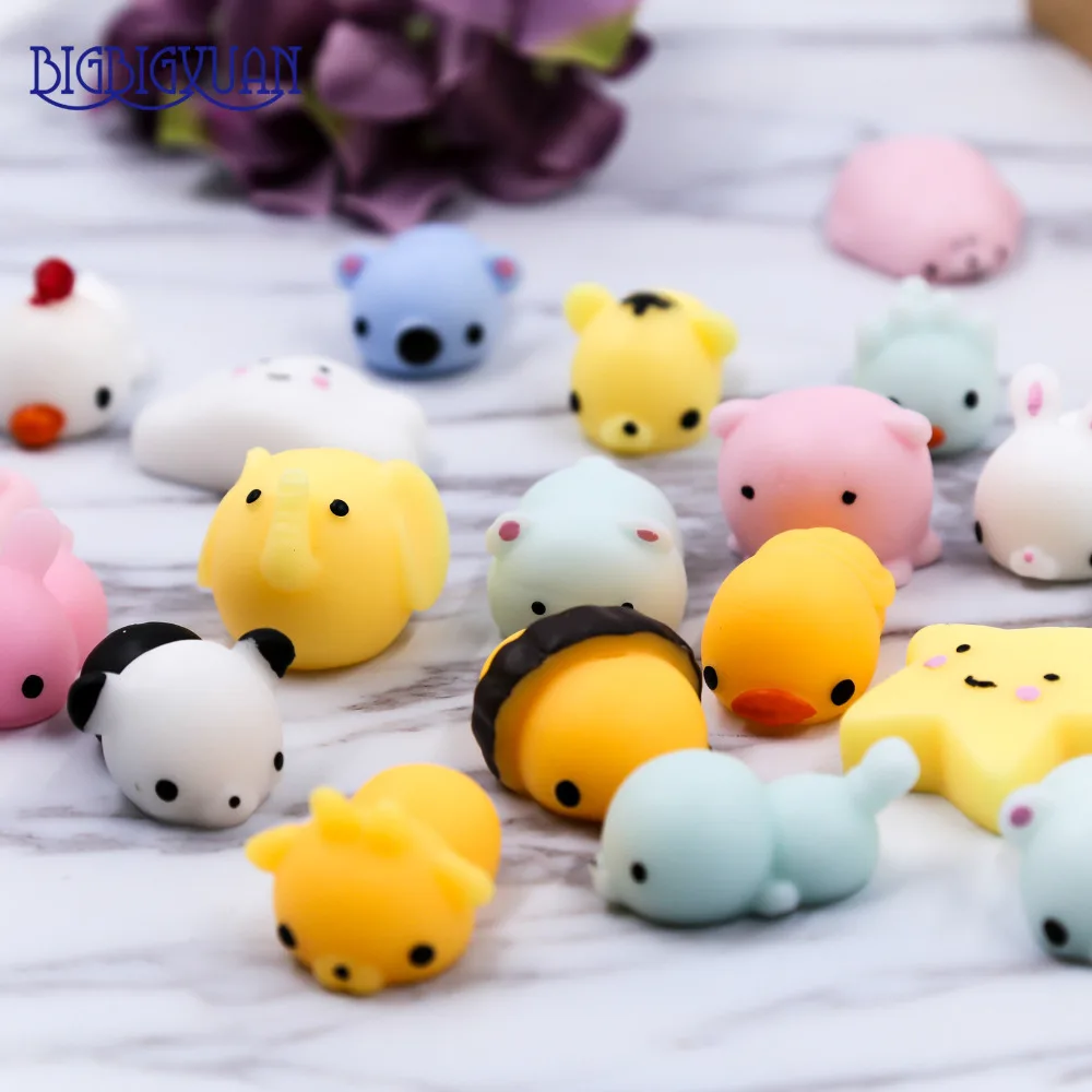 10 шт./лот ремни для телефона Kawaii Squishy Decompress мини милые различные животные
