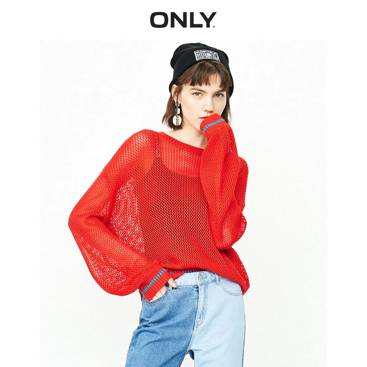 

ONLY summer new red metal thin section sweater women | 118324501