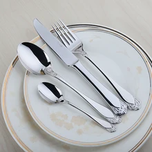 Edelstahl Besteck September Besteck Sets 24 Restaurant Metall Küche Hochzeit Abendessen Schöne Geschirr Geschirr Geschirr