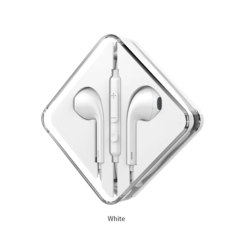 НОСО проводные наушники вкладыши с Дистанционный микрофон 3,5 мм проводной вкладыши разъем для наушников для iPhone 6 S Plus Xiaomi samsung S6 S7 S8 - Цвет: White