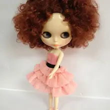 Красные каштановые волосы Обнаженная кукла, завод куклы, большие глаза куклы, кукла подходит для DIY Изменить BJD игрушка для Обувь для девочек