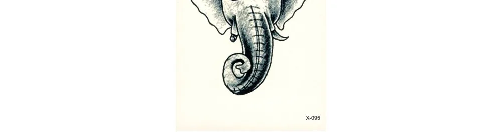 Переводные поддельные татуировки несмываемые Временная наклейка Индийский Бог слон Ganesha Buhhda мужской женский классный красивый боди-арт