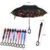 Hot! Windproof Reverse Folding Double Layer Inverted Chuva Umbrella Self Stand Inside Out Rain Protection C-Hook Hands For Car