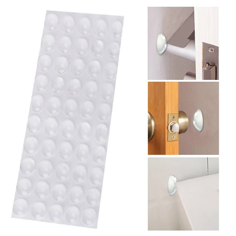 50pcs Hemispherical Shape Rubber Feet Pads Transparent Door