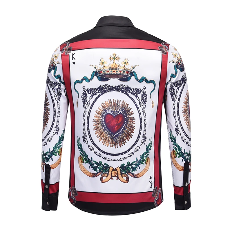 XIMIWUA 2019 Newest Style Men Shirts 3d Print Turn-down Collar Floral Shirt Casual Slim Fit Long Sleeve Mens Button Shirt Large