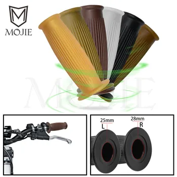 

25mm/28mm Motorcycle Rubber Hand Grip Bar Handlebar Grips Handle Bar For Yamaha For Suzuki For Cafe Racer Bobber Clubman Custom