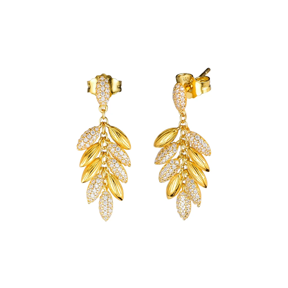 

CKK Limited Edition Floating Grains Shine Drop Earrings 925 Sterling Silver Original Jewelry Making Anniversary Gift