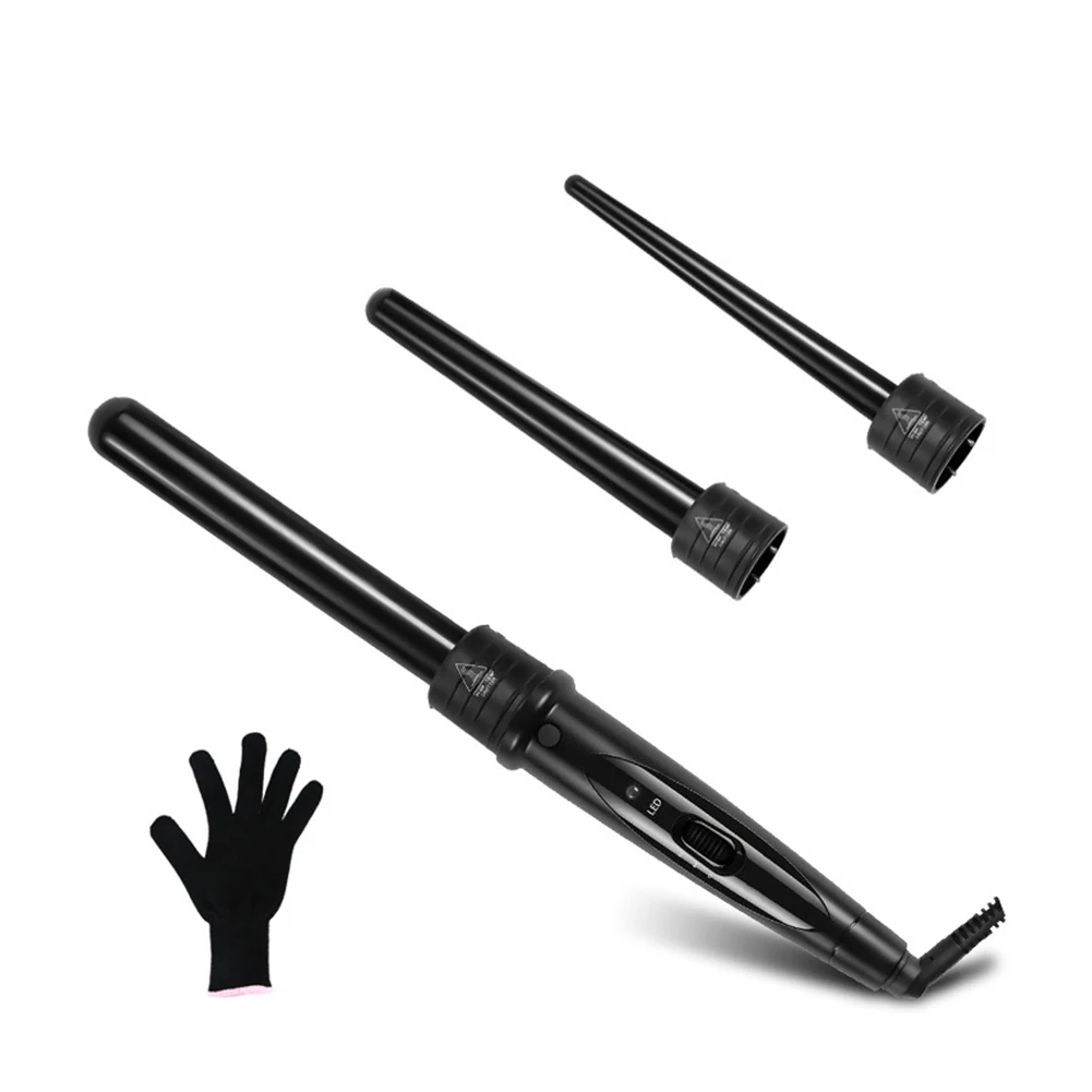 

3 In 1 Curling Tongs Hair Curler with Ceramic Coating Brush Rechargeable Hair Styling Tools @ME88