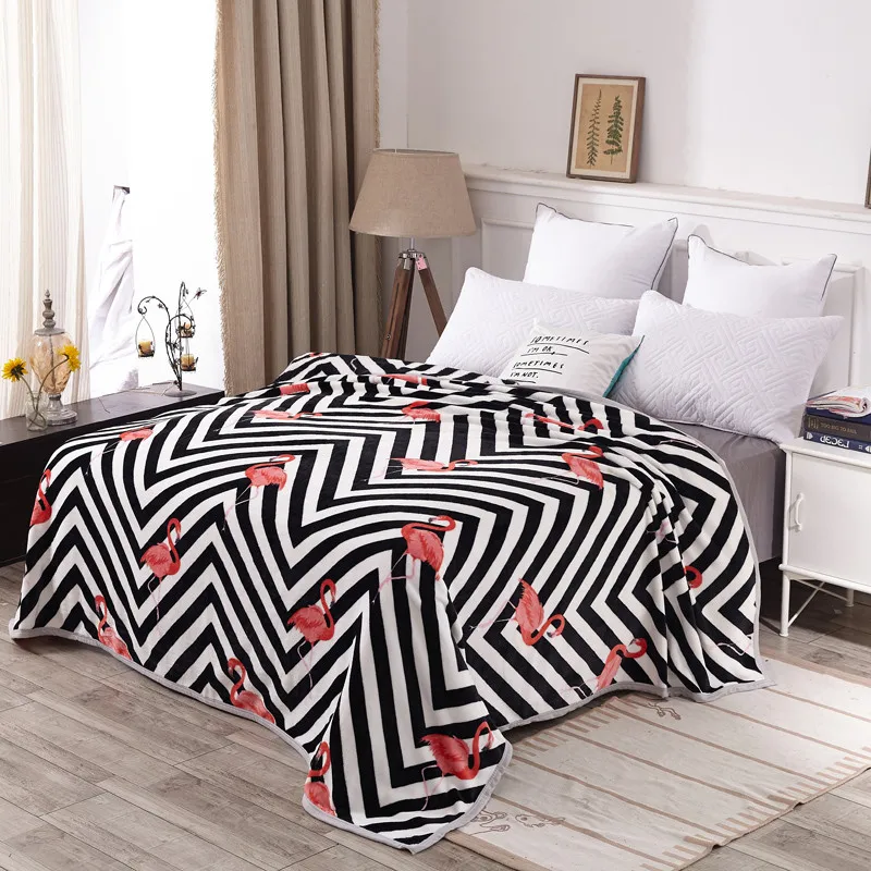 

Red Flamingo Pattern Home Textile Blanket Fleece Flannel Blanket Adult Sofa Bedding Manta Flannel Throw Blankets For Beds Soft