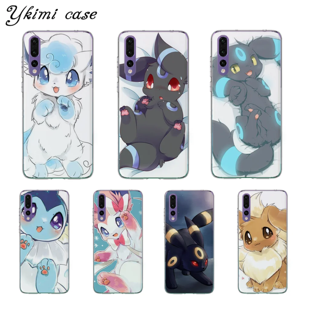 

Ykimi Case Transparent Soft TPU Silicone Cute cartoon pokemon Cover For Huawei P8 P9 P20 Lite 2017 P20 Pro Case