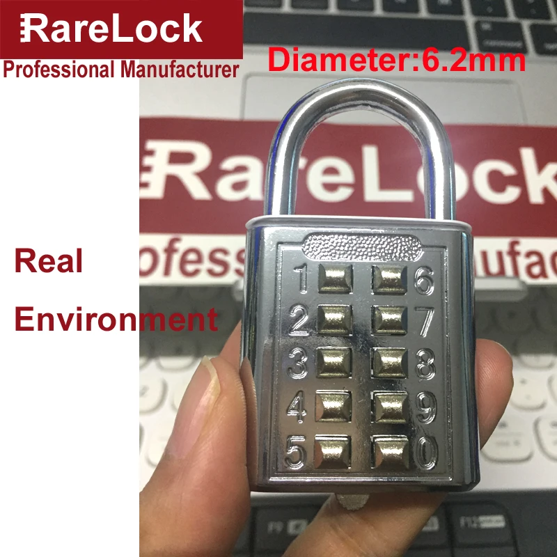 Rarelock ZS74 Противоугонная Кнопка комбинированный навесной замок цифровой замок с паролем для спортивного шкафчика ящика шкафа двери DIY Аппаратные средства