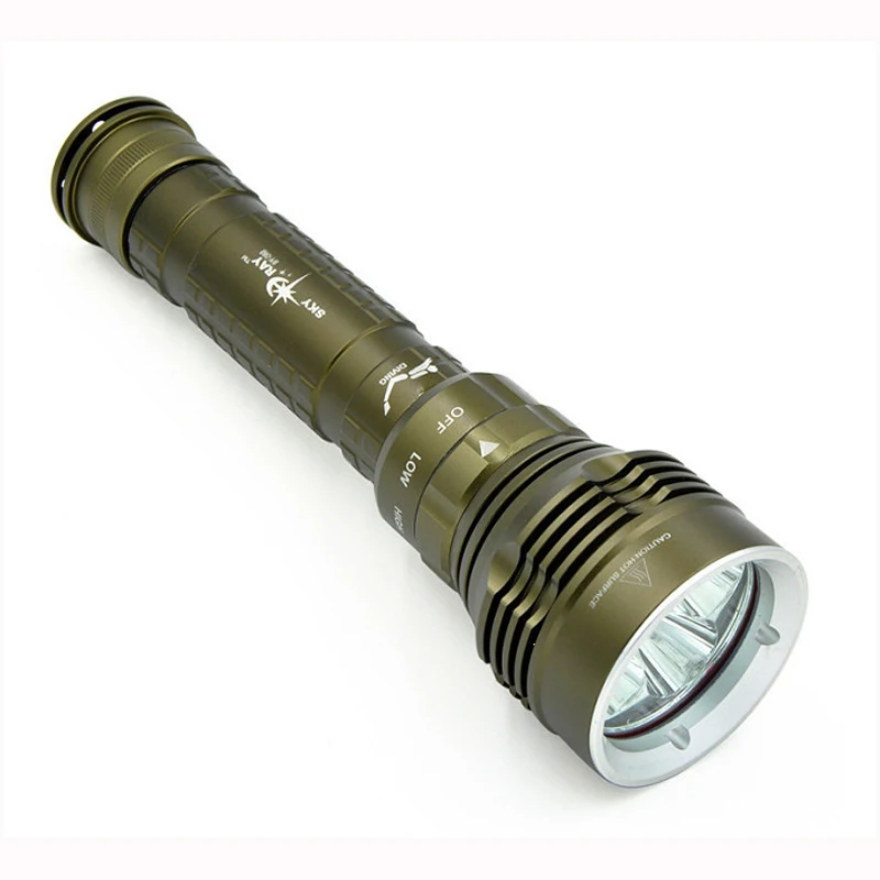 

8000Lm Diving Underwater 100m Flash Light By 5x XM-L2 LED Flashlight 5 LED Dive Torch Waterproof Light Lamp Super Light DX5