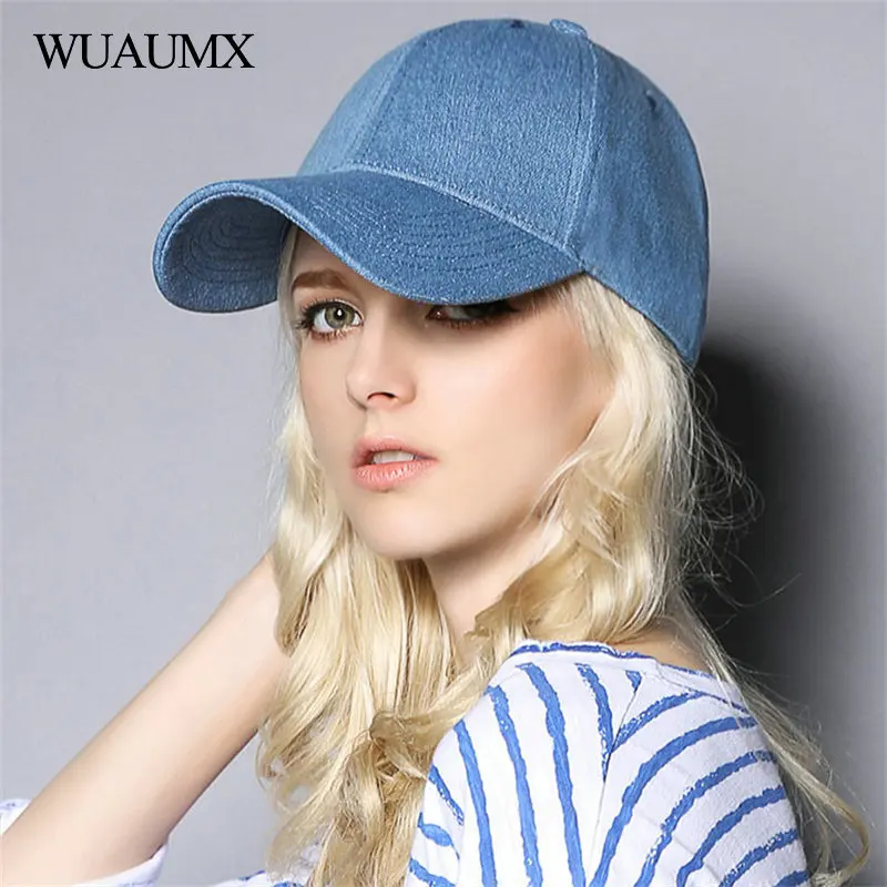 Wuaumx Branded Unisex Solid Women's Baseball Caps Cotton Men's Cap
