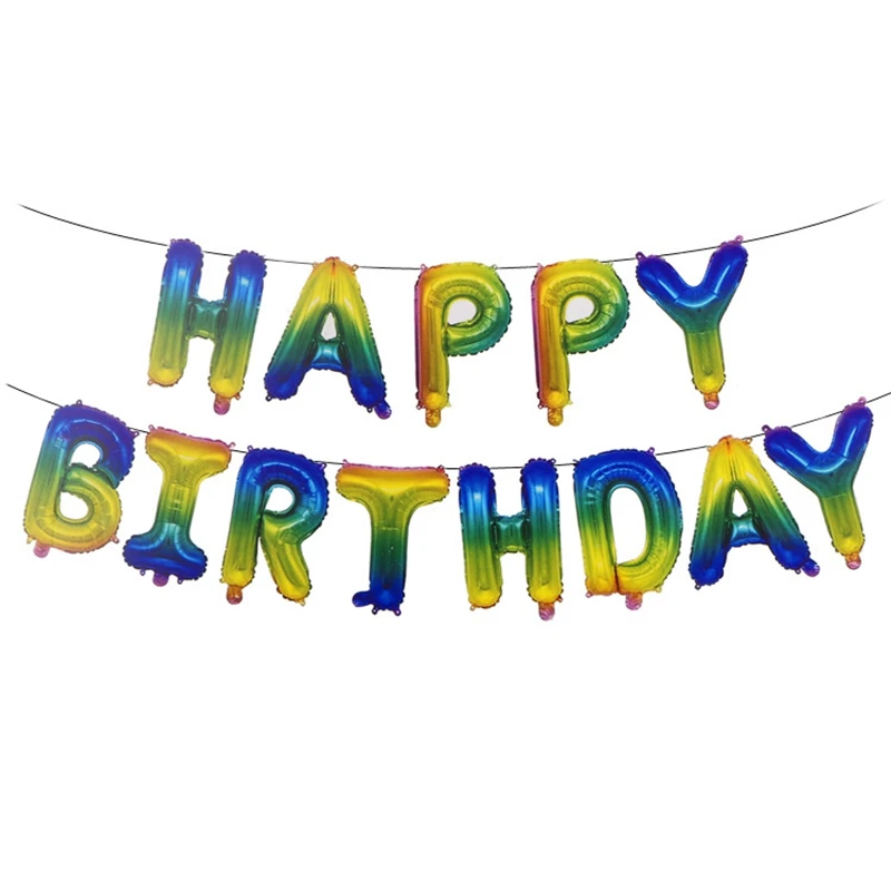 Письма с поздравлениями с днем рождения воздушный шар из фольги Воздушные шары в форме букв Air Boy Girl Baby Shower День рождения украшения дети взрослые Globos - Цвет: Same as picture