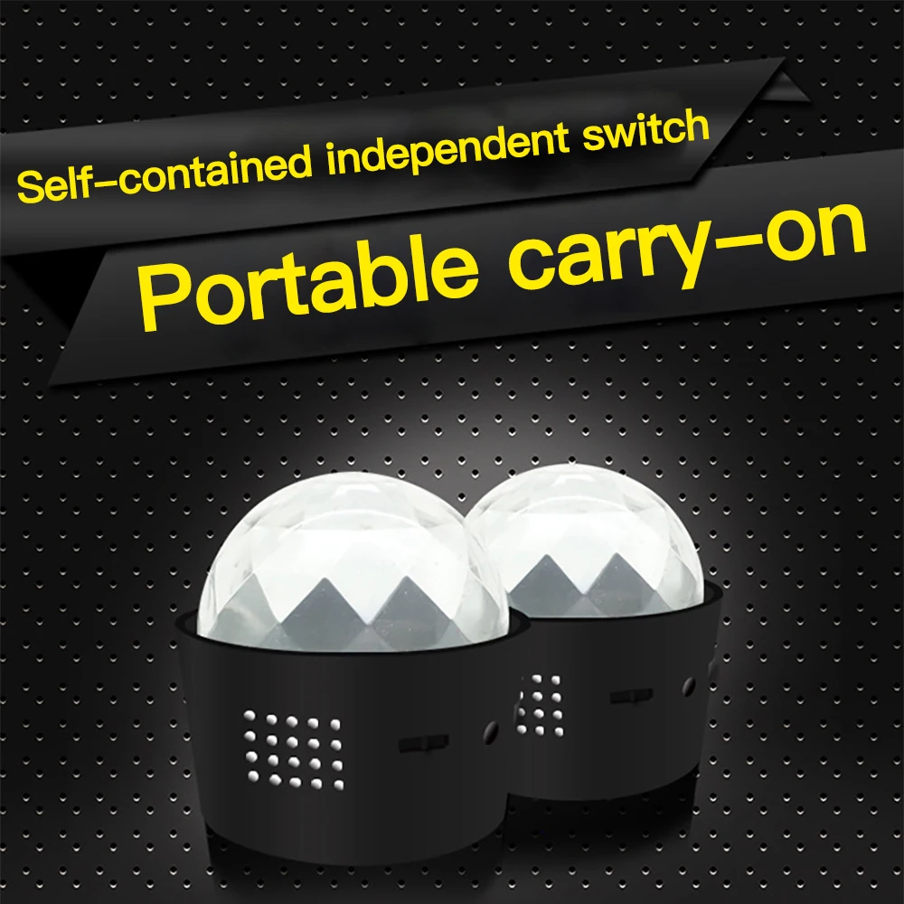 

JXSFLYE Mini stage light 3W USB powered Sound actived Multicolor Disco ball magic effect lamp for birthday,Party,Concert etc