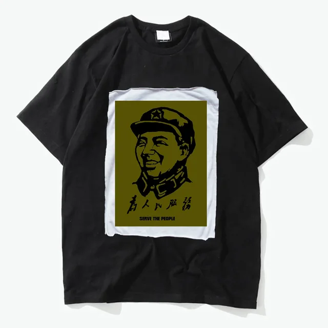 che gevara chairman mao goodbye lennin vintage fashion black cotton t ...