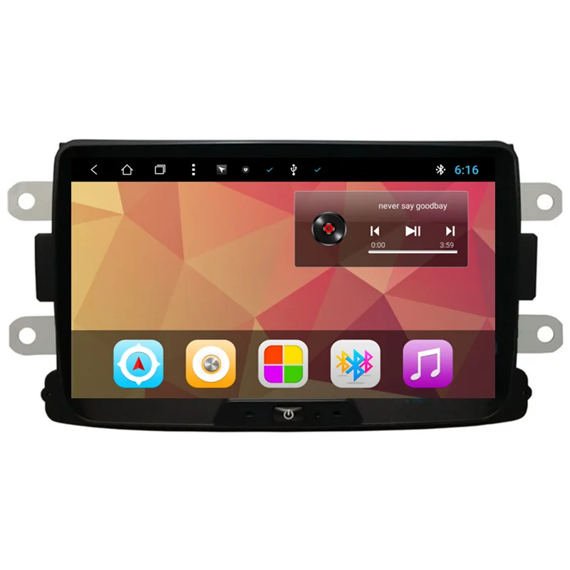 Best 9" Android Car Multimedia Stereo Radio Audio DVD GPS Navigation Head Unit for Renault Dacia Duster Captur Sandero Logan Dokker 1