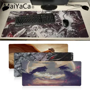 

Maiyaca Cool New Berserk anime mouse pad gamer play mats Locking Edge gaming Mousepad Mat Keyboard Mat Table Pad