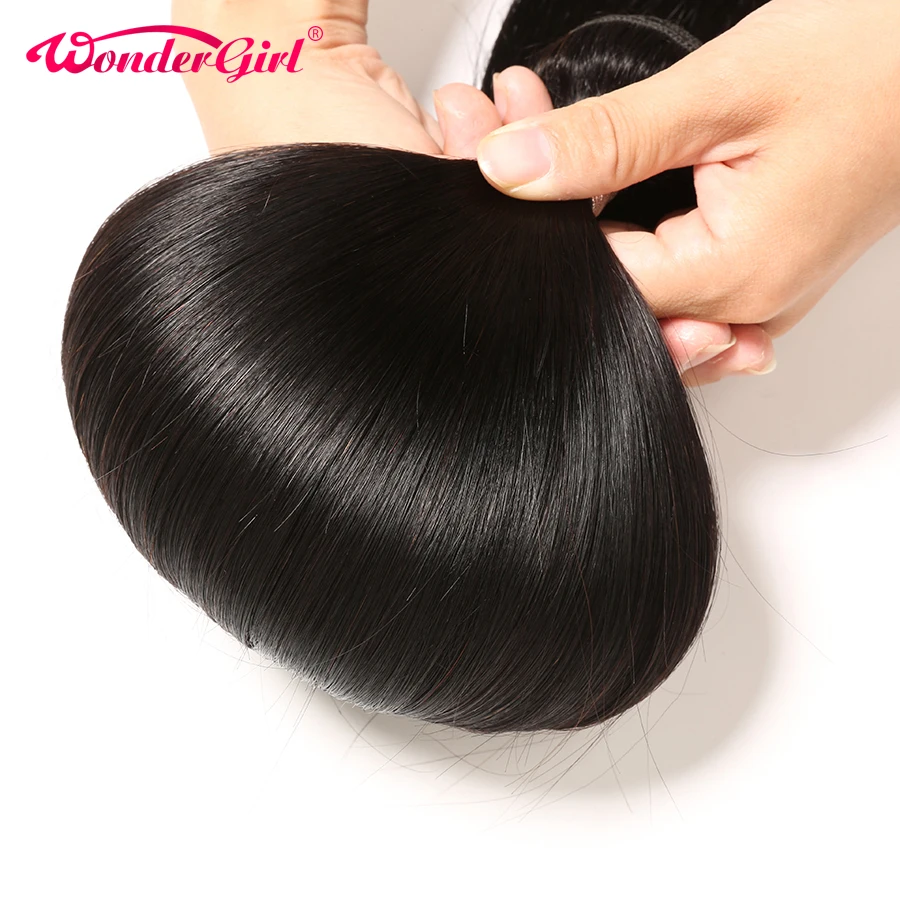 Brazilian Straight Hair Bundles Remy Hair Extension 100% Brazilian Hair Weave Bundles Can be Dyed Wonder girl Human Hair Bundles