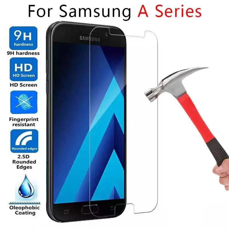 Защитное стекло для Samsung A3 A5 A7 2016 2017 закаленное Защита экрана Galaxy A 3 5 7 A52017 A32017 A72017