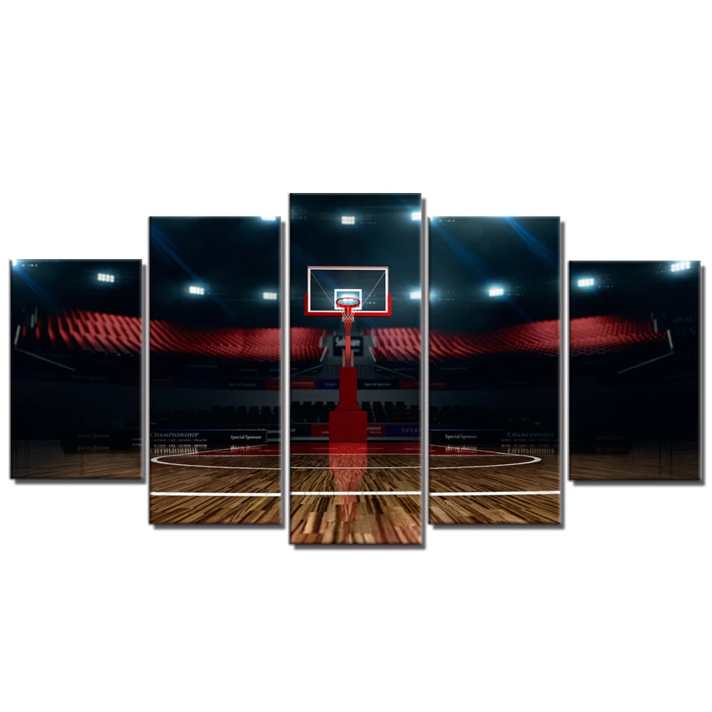 Basketball Court Landscape Poster Art Prints Canvas Painting for Kids Bedroom Wall Art Sport Picture Home Wall Decor Wholesale