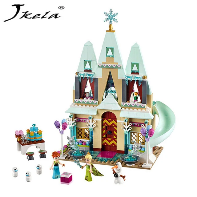 

[New]2018 New Girl Friends Kids Fit For LegoINGLY Model Building Blocks Arendelle Castle Celebration Toys For Children Gift