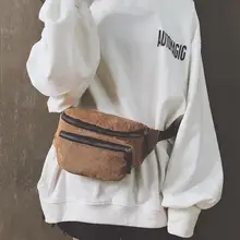 Новая женская сумка Повседневная модная сумка на плечо Вельветовая поясная сумка