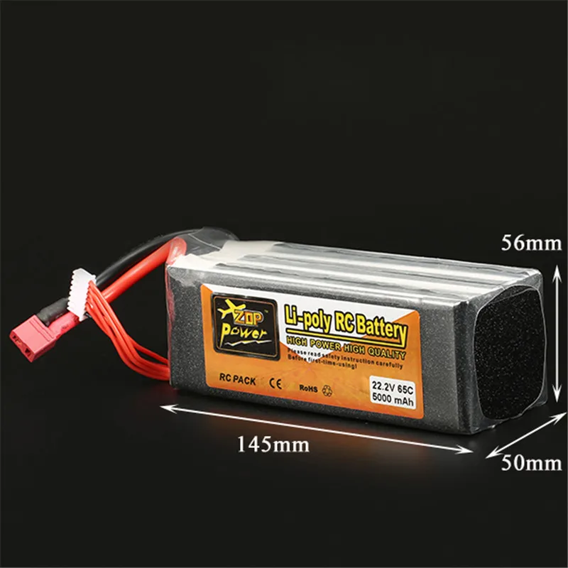 Аккумуляторная батарея Lipo ZOP power 22,2 V 5000 mAh 6 S 65C Lipo батарея T Plug RC Quadcopter запасные части Аксессуары Accs
