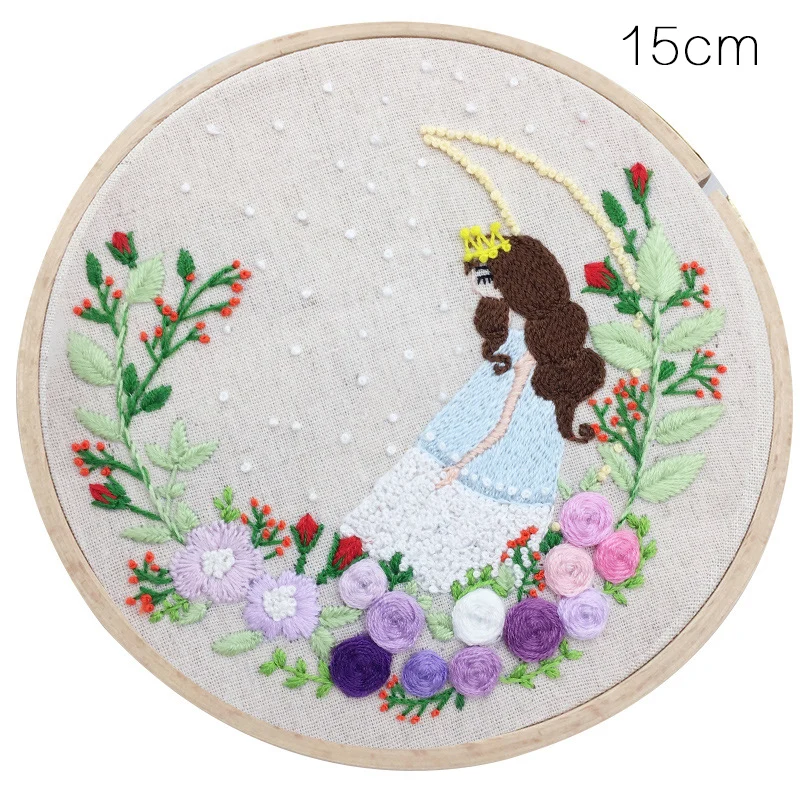 Красивая вышивка с рисунком принцессы из мультфильма, посылка из материалов, Европейский Набор для вышивки крестом ручной работы для начинающих