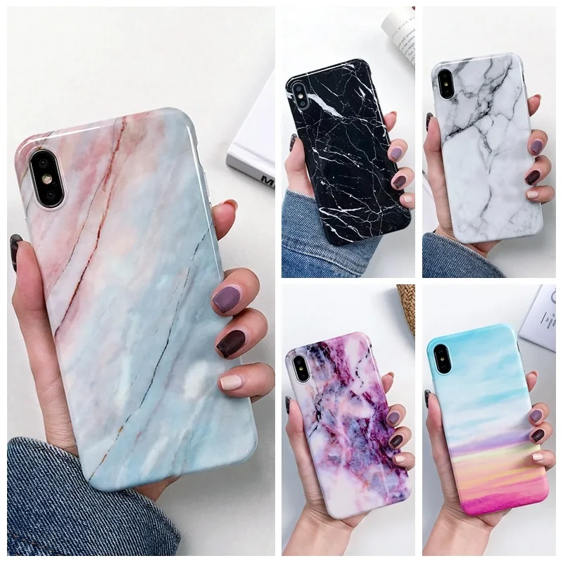 Роскошный Мраморный чехол для Samsung Galaxy A7 2018 A750F A750 силиконовый мягкий из ТПУ чехлы
