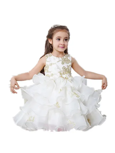 BABY WOW Flower Girl Dresses on Sale for Weddings Baby Girl Princess 1 Year Birthday Baptism Christening Gowns Dress 8032