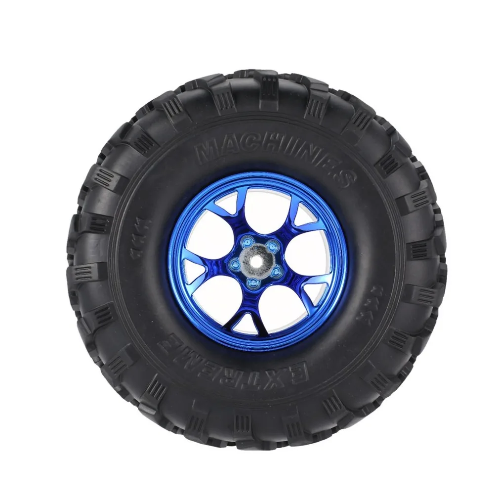 

AUSTAR 4pcs AX-3004 130mm Rim Rubber Tyre Tire Wheel Plastic Hub for 1/10 RC Bigfoot Model HSP HPI Beadlock Spare Parts